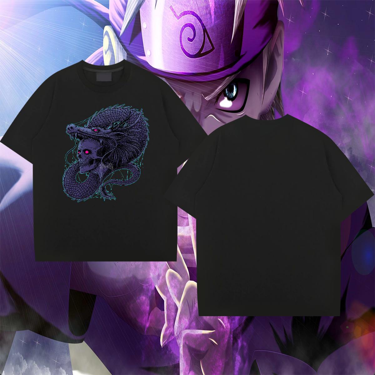 TOP Quality Mens Tshirts 100% Cotton 230g Anime Printing Street skull Cartoon Print Breathable Soft 2024 Mens T Shirts Tops Tees