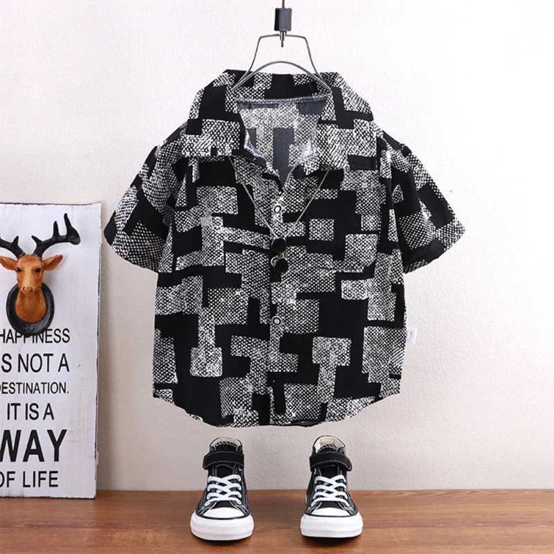Childrens shirts childrens clothing soft short sleeves baby tops cartoon prints childrens shirts casual childrens clothingW240729