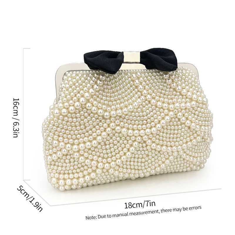 Mini Elegant Pearl Beaded Bag Fashion Dinner Clutch Purse Womens Classic Banquet Handbag For Wedding Party PromXJ240729