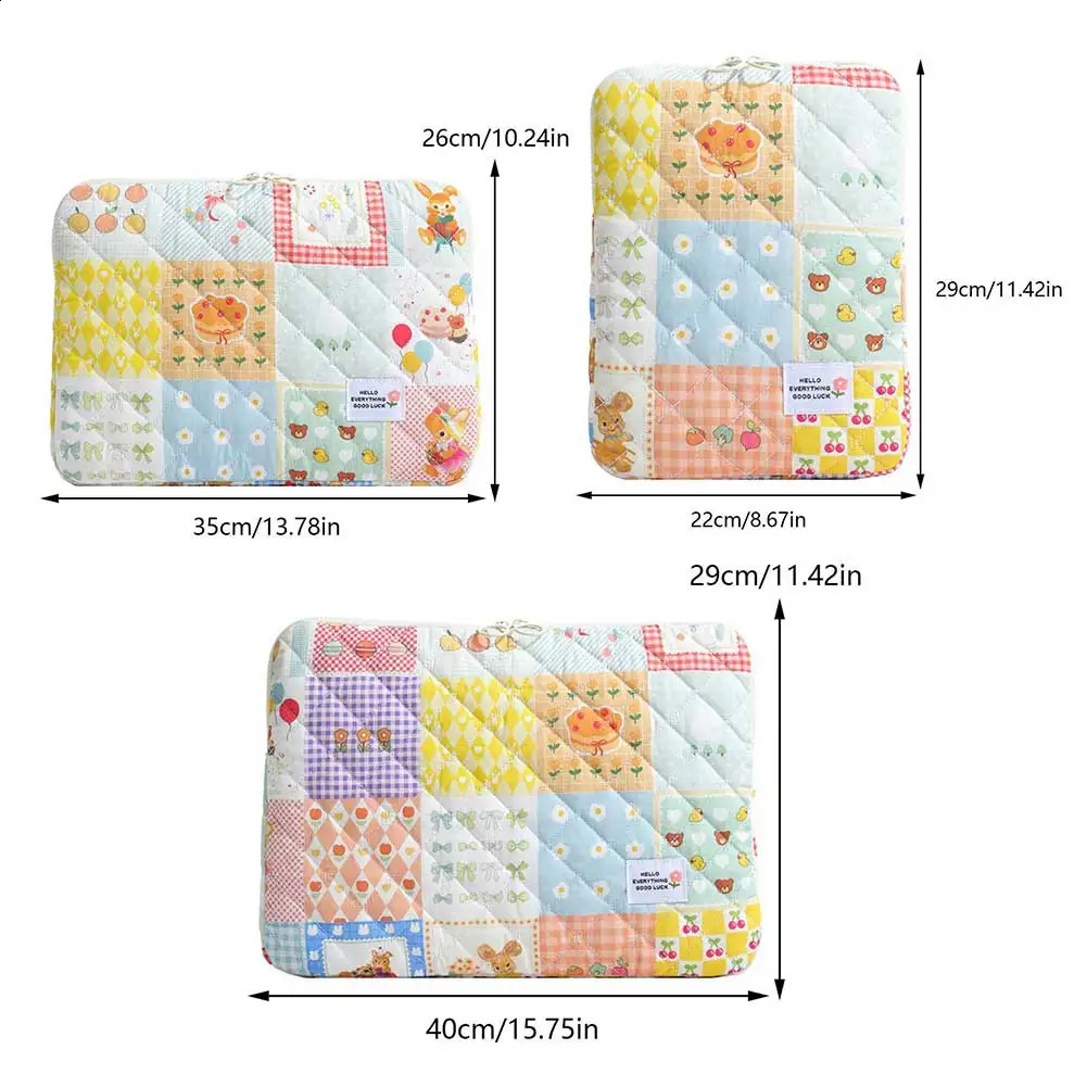 Flower Pattern Laptop Sleeve Case Bags Shockproof Computer Cover Bag Tablet Pouch for Macbook Air Pro 11 13 14 15 Inch Cover 240729