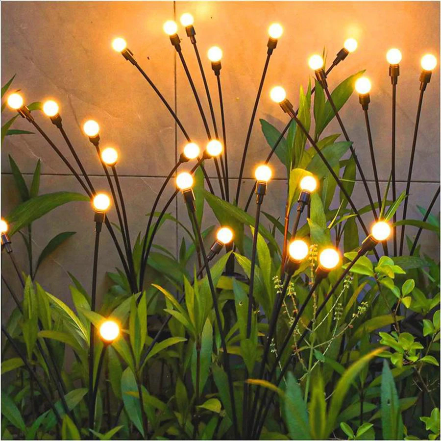 6810L Solar Firefly Lights Waterproof Outdoor Garden Decoration Landscape Lawn Suitable for Festive 240729