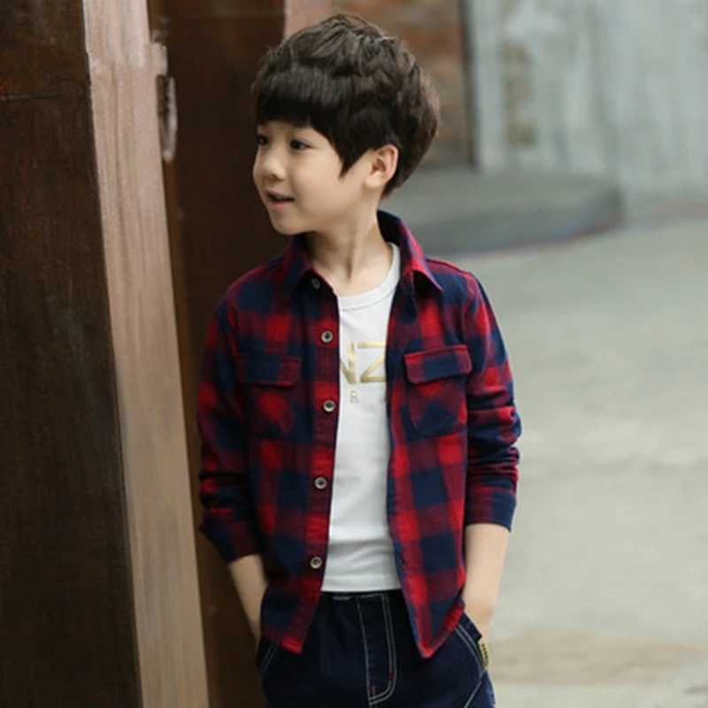 3-13 year old teenagers long sleeved plain shirt boys uniform teenagers top lapel school shirt boys childrens clothingW240729