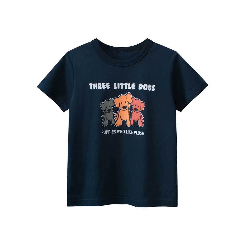 T-shirts 1-9T Toddler Kid Baby Boy Girl Clothes Dogs Print Cotton T Shirt Loose Basic Tee Top Childrens Tshirt Short Sleeve OutfitL24729