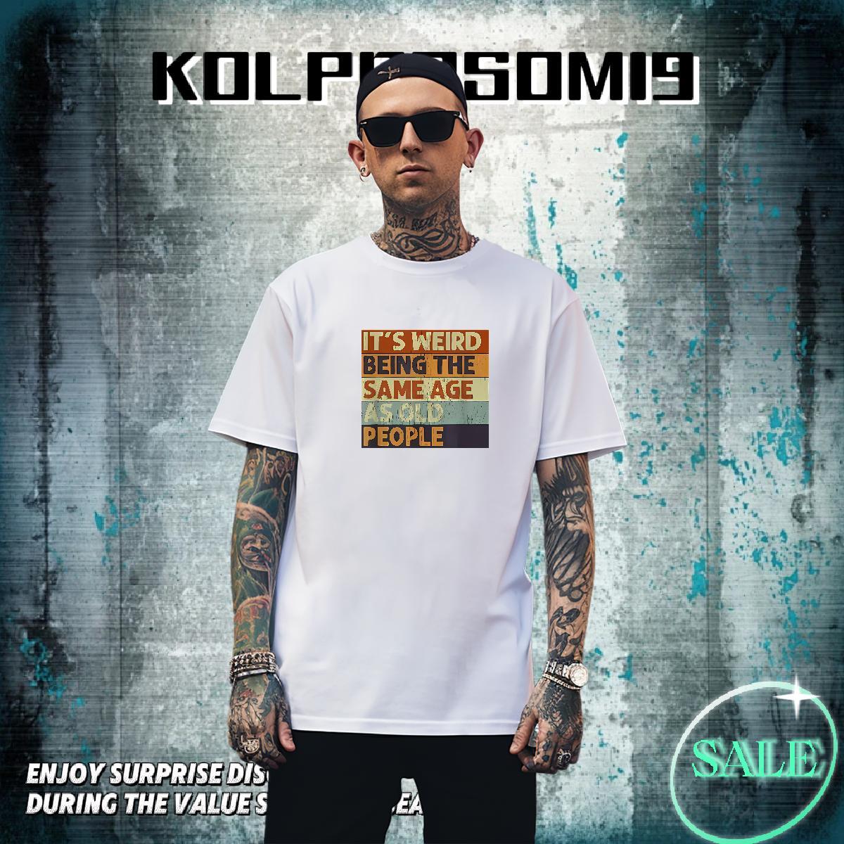 Classic Men Tshirts 230g Pure Cotton High Street Hip Hop letter Customized Crew Neck Breathable 2024 Summer T shirt Tees Shirts