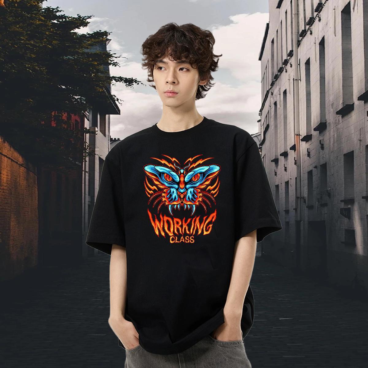 High Quality Mens Tshirts 230g Pure Cotton Beach Butterfly Custom Printing Round Neck Short Sleeve Wholesale T Shirts Men Clothings