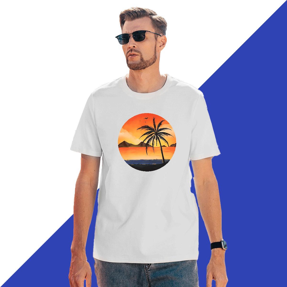 Classic Men Tshirts 230g 100% Cotton Summer Casual tree Oversized 4XL Breathable Soft DIY Man T Shirts Tees