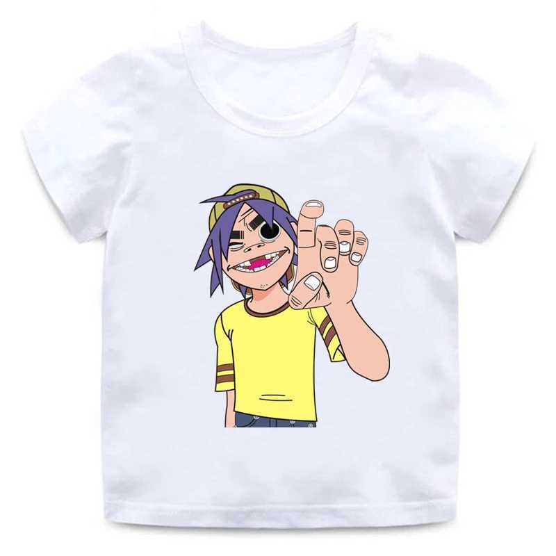 T-shirts Gorillaz Print Funny Kids Shirt Fashion Tops Boys Girls Hipster Round Neck T-Shirt Cool Kids Universal Casual WearL24729