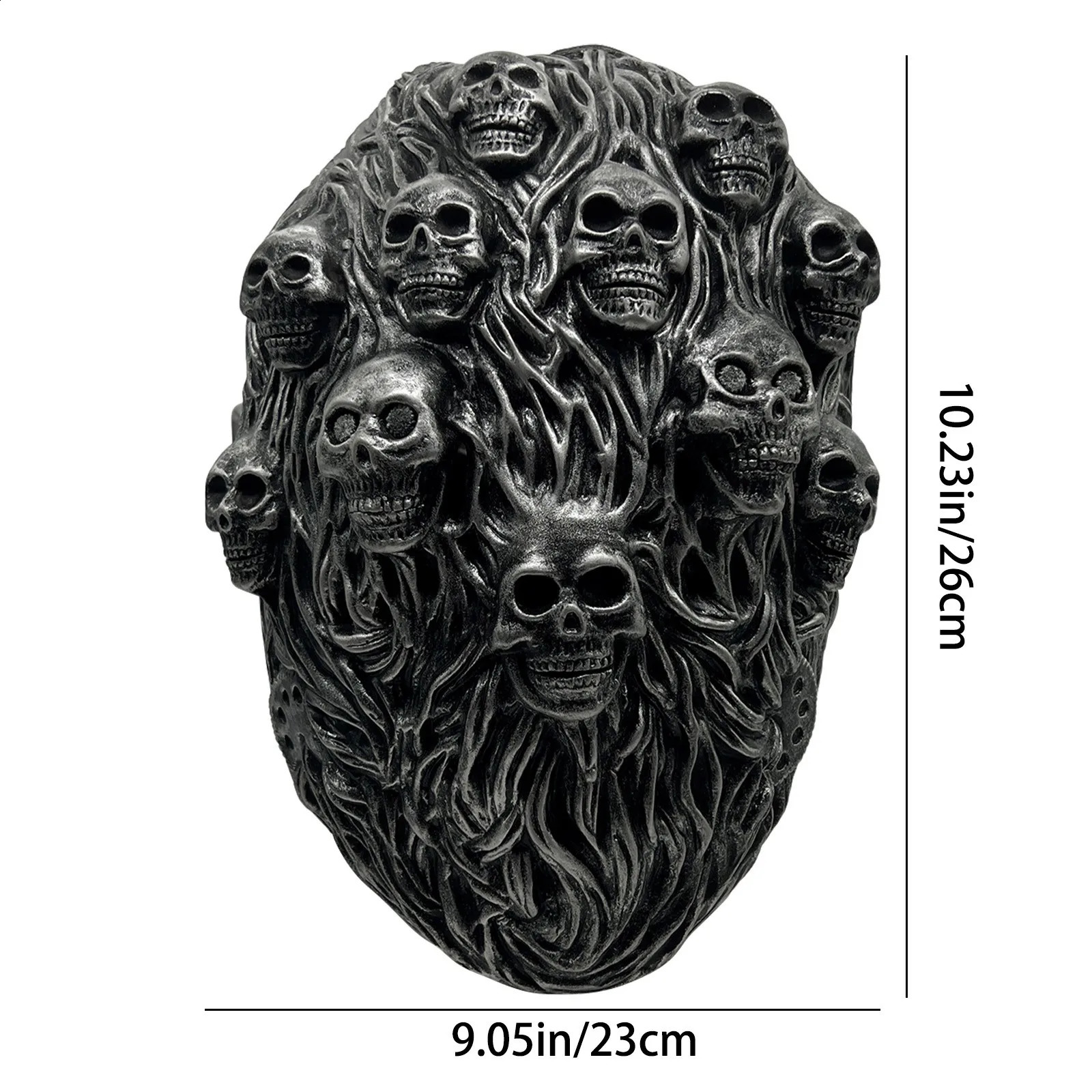 Steam Skull Halloween Mask Realistic Latex Full Face Creepy Skull Head Headgear Horror Mask Party Halloween Decoration 240729