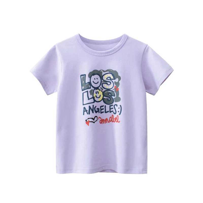 T-shirts 2-8T Graffiti Kid Tshirt Toddler Boy Girls Clothes Summer Short Sleeve Cotton T Shirt Cute Sweet Infant Top Childrens Tee OutfitL24729