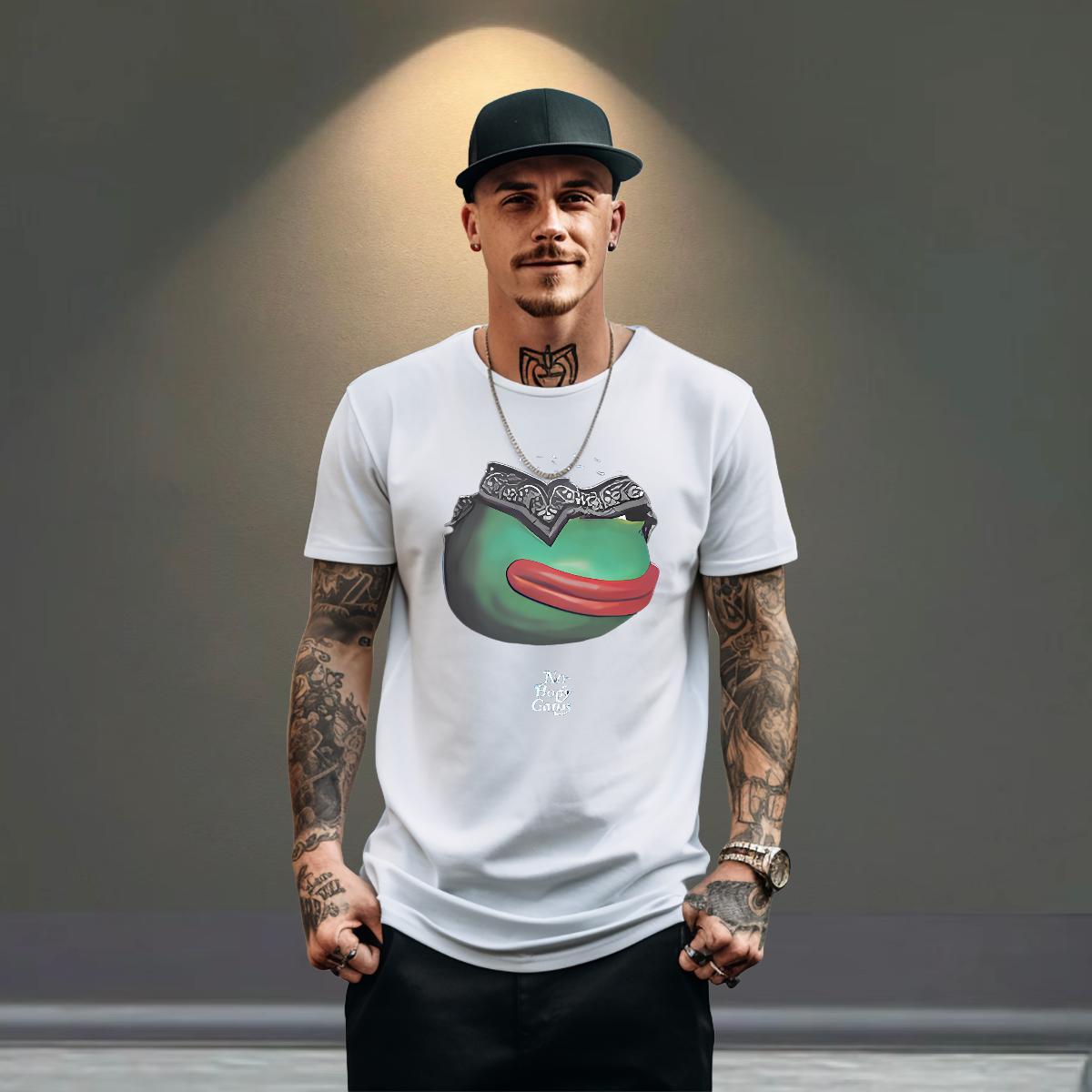 Loose Men Tops Tees 230g 100% Cotton Casual Frog Plus Size Custom Short Sleeve Soft DIY Men T Shirts Tee Shirt