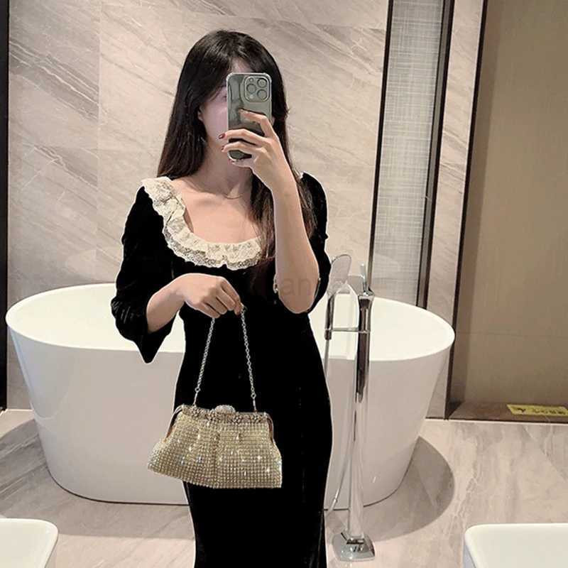 Luxury Rhinestone Evening Clutch Bag Wedding Bride Handbag Shiny Design Party Banquet Lady Portable Purse Sling Shoulder BagsXJ240729