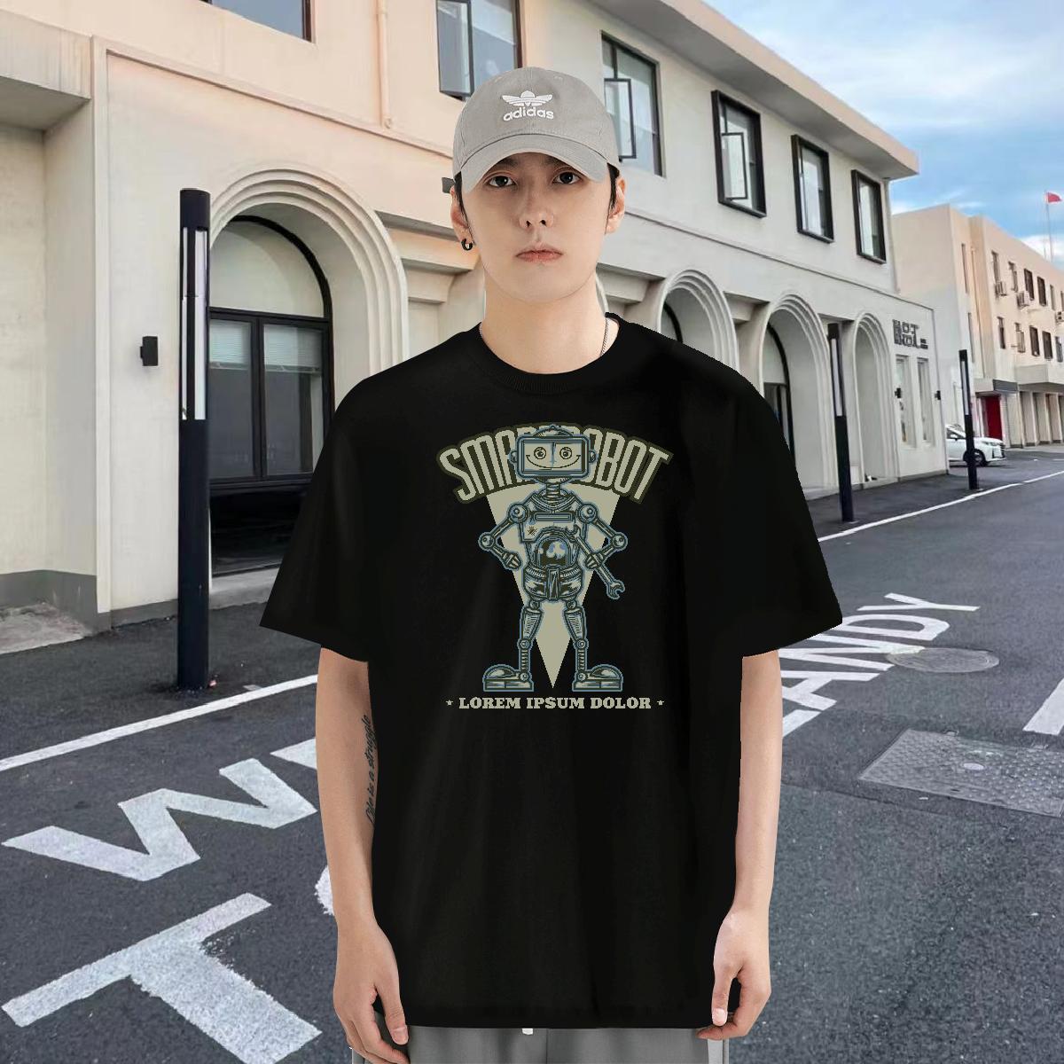 Designer Men Tshirts 230g Cotton Casual Daily Wear ET Custom Print Plus Size Breathable Wholesale T-Shirts Clothes