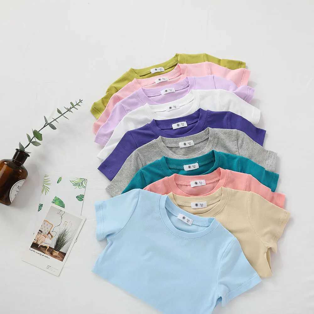T-shirts 2-7T Toddler Kid Tshirt Summer Cotton Baby Boy Girls Clothes Short Sleeve Tee Top Casual Infant T Shirt Childrens OutfitL24729