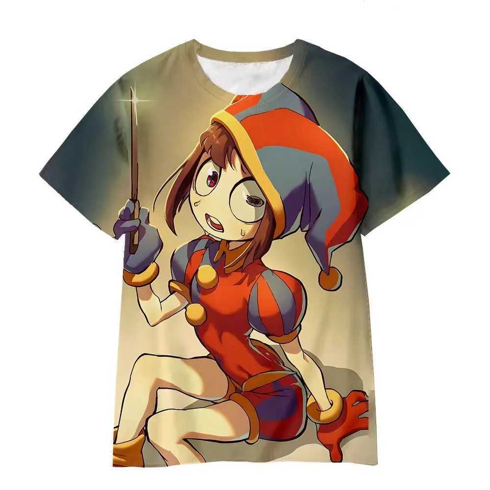 T-shirts 2024 Summer New Anime Cool Character 3D Printed T-Shirt Fashion Magic Circus Loose Comfortable and Breathable Top T-ShirtL24729