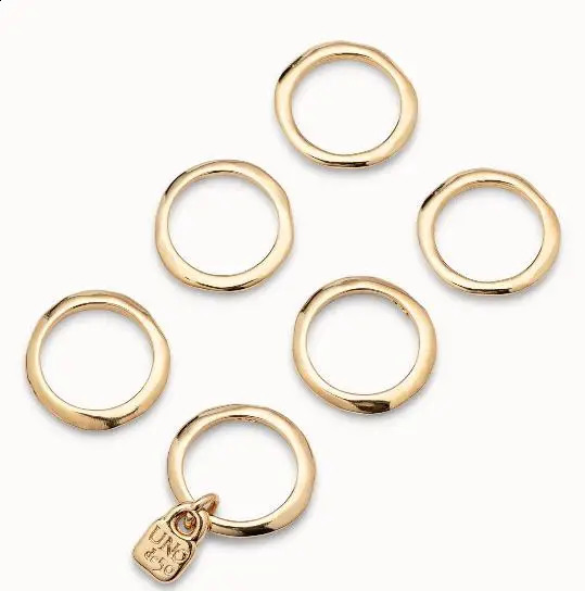Fit UNO DE 50 Fashion Plated 925 Silver 14k Gold Charm Ring Niche Jewelry Gift 240723