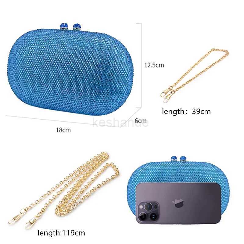 Diamonds Women Clutch Party Wedding Handbag Luxury Crossbody Bags Female Crystal Rhinestone Purse for Gift Prom Dress Chain BagXJ240729