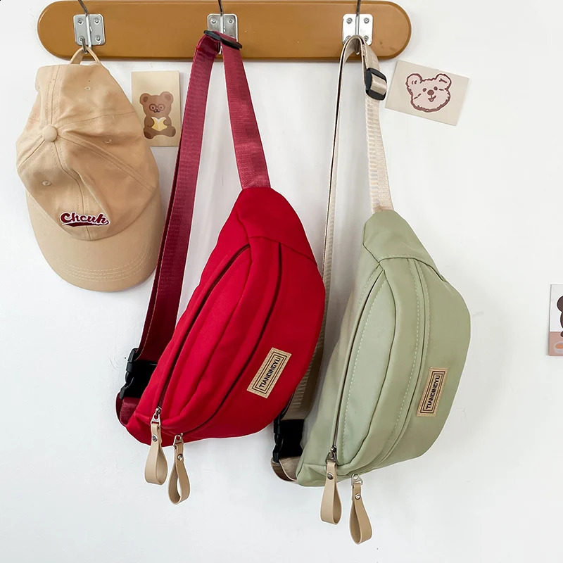 High Quality Nylon Unisex Waist Bags Fashion Solid Color Chest Packs Casual Travel Storage Crossbody Bag Men Fanny Pack 240729