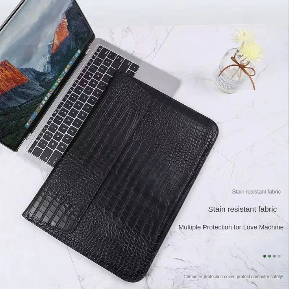 Laptop Sleeve for Air 13 Case 11 13 15 Pro 13.3 15.4 Retina Unisex Sleeve Envelope Fundas PU Leather Laptop Sleeve Pouch 240729