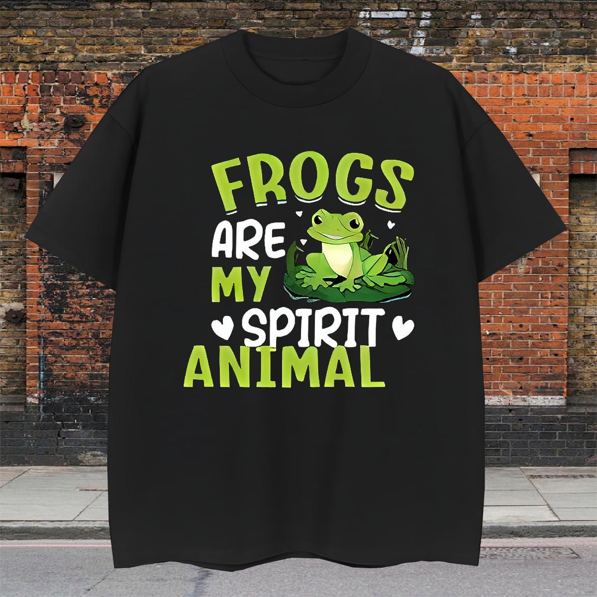 Cool Design Men Tshirts 230g Pure Cotton Anime Printing Street Frog DIY Crew Neck Fashion Design T-Shirts Clothes