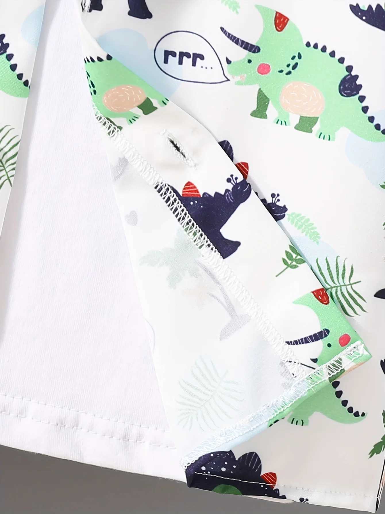 Boys white fresh dinner short sleeved shirt casual top for summer childrenW240729
