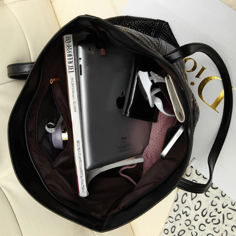 grain PU leather women handbags large capacity female big woman shoulder bags Shopping bag bolsa feminina 240729