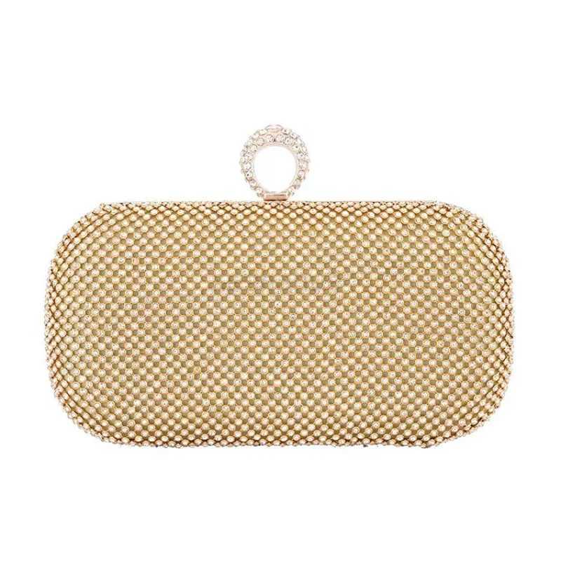 Luxury Chain Diamond Evening Bags Elegant Women Sparkle Ring Shoulder Bags Fashion Crossbody Bags Banquet Clutch Purse HandbagsXJ240729