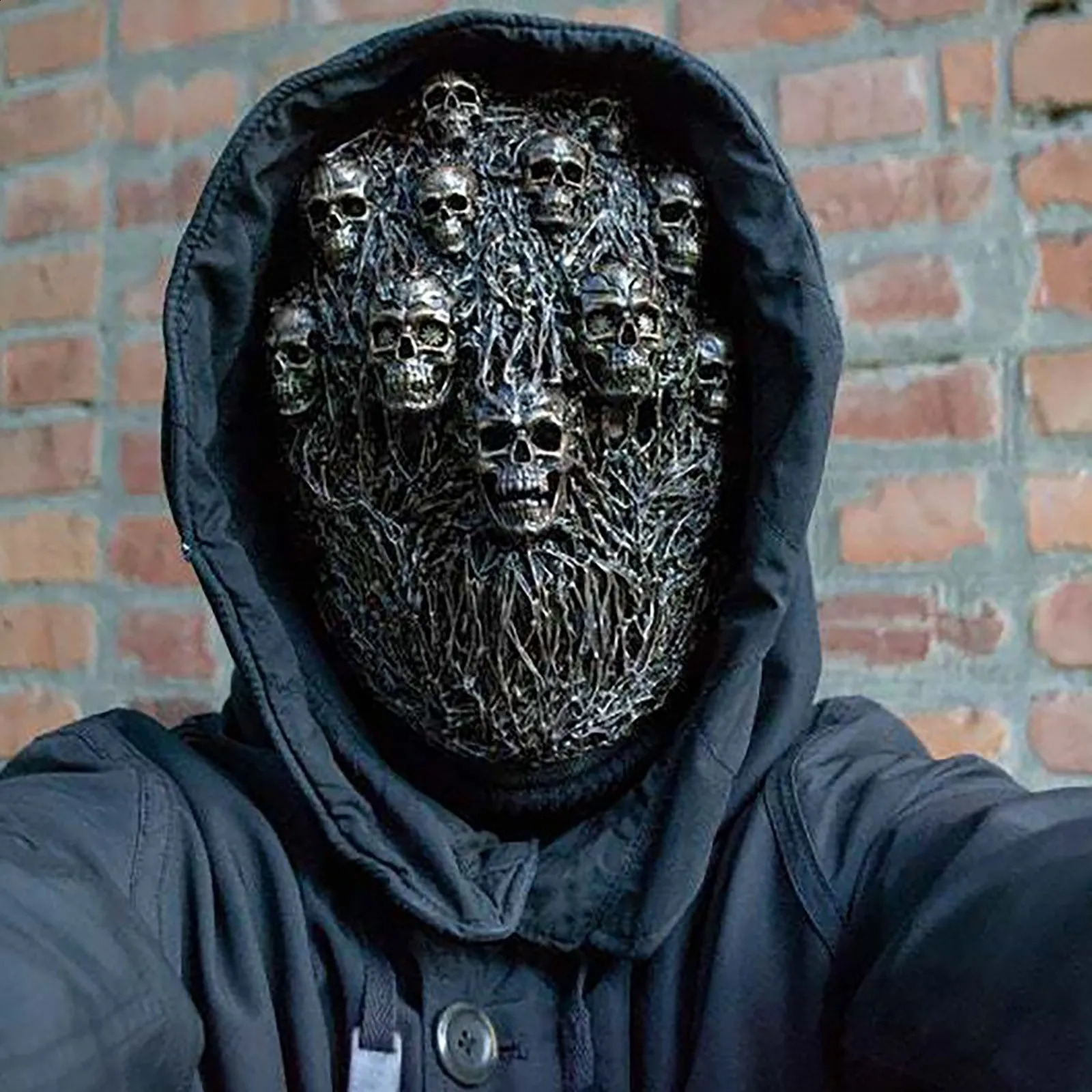 Steam Skull Halloween Mask Realistic Latex Full Face Creepy Skull Head Headgear Horror Mask Party Halloween Decoration 240729