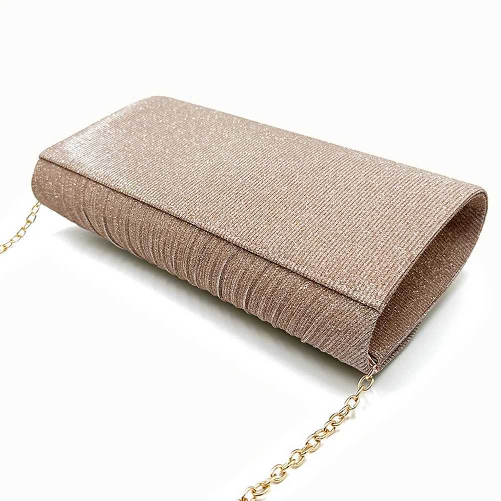 Elegant Shiny Clutch Bag for Women Shoulder Bag Chain Crossbody Bag Chic Handbag Purse Fashion Evening Clutch Party Wedding BagXJ240729