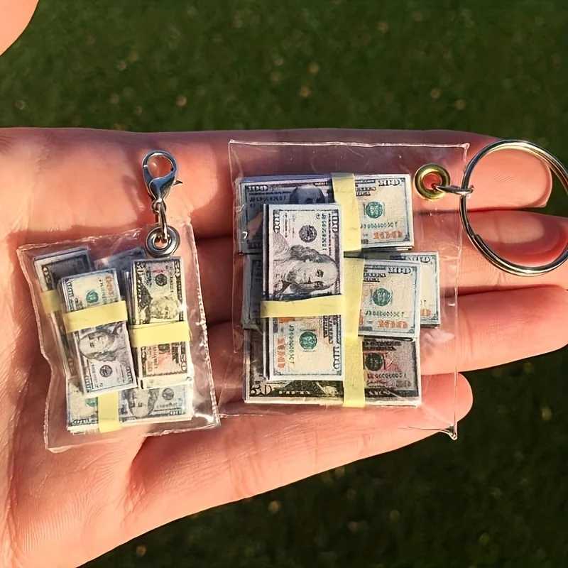 Unique Handmade Mini Money Bag Keychain Perfect GiftL240729