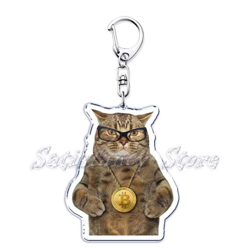 Cute Bread Cat Funny Meme Key Chain Keychains Ring for Accessories Bag Pendant Keyring Jewelry Fans Love GiftsL240729