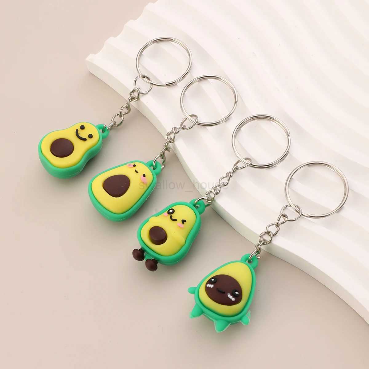 4pcs Avocado Keychain Green Cute Avocado Keychain Friendship Keychain Gift Pendant For Valentines Day BirthdayL240729