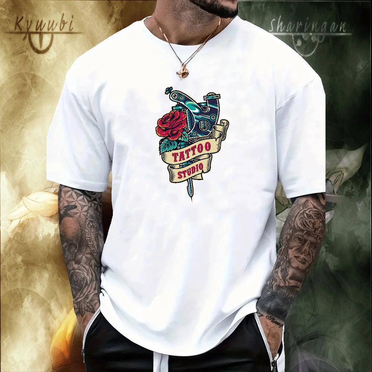 Comfortable Men Tops Tees 230g Pure Cotton Street tool Oversized 3XL 4XL Breathable Short Sleeve 2024 Summer Men T Shirts Clothings