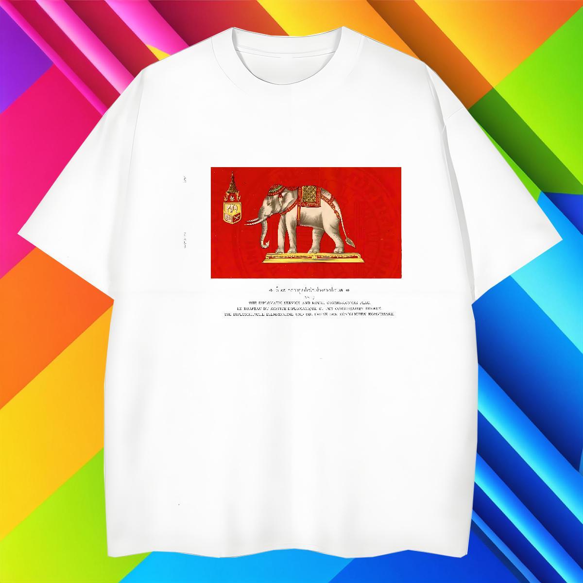 Free Shipping Mens Tshirts 230g Cotton Sports Casual elephant Custom Printing Breathable Short Sleeve 2024 Summer Men T Shirts Wear