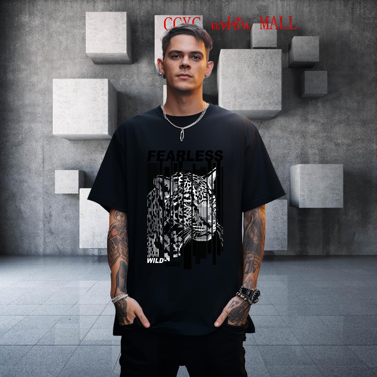 Loose Fit Mens Tshirts 230g 100% Cotton Home Outdoor leopard,letter,line DIY Breathable Short Sleeve 2024 New T Shirts Men Clothes