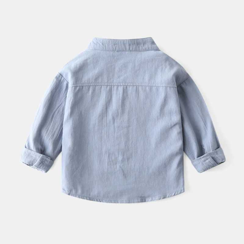 Wenhua collar boys shirt elegant childrens top cotton childrens clothingW240729