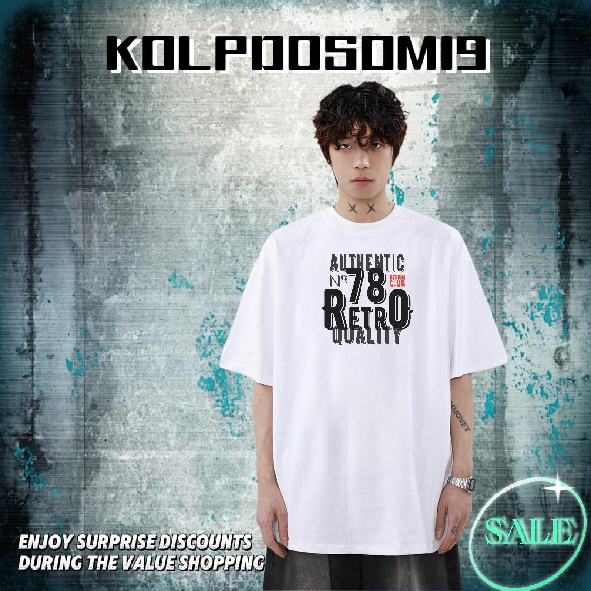 Cool Tshirts 230g Pure Cotton Hip Hop Street letter Anime Print Breathable Crew Neck Free Shipping T shirt Tops