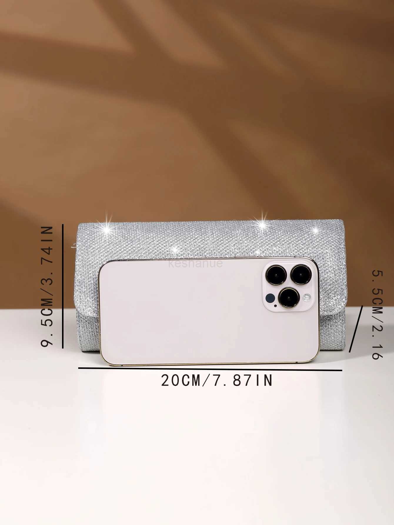 Glamorous Elegant Exquisite Quiet Luxury Sequin Stylish Luxury Shiny Mini Glitter Flap Square Bag Evening BagXJ240729