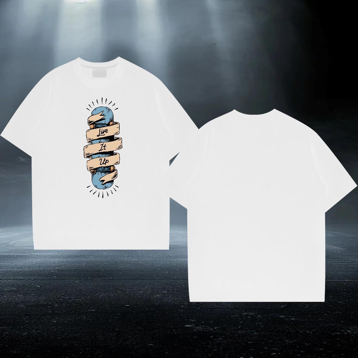 Soft Mens Tshirts 230g Cotton Sport skateboarding Anime Print Round Neck Short Sleeve Factory Direct T-Shirts for Men Clothings