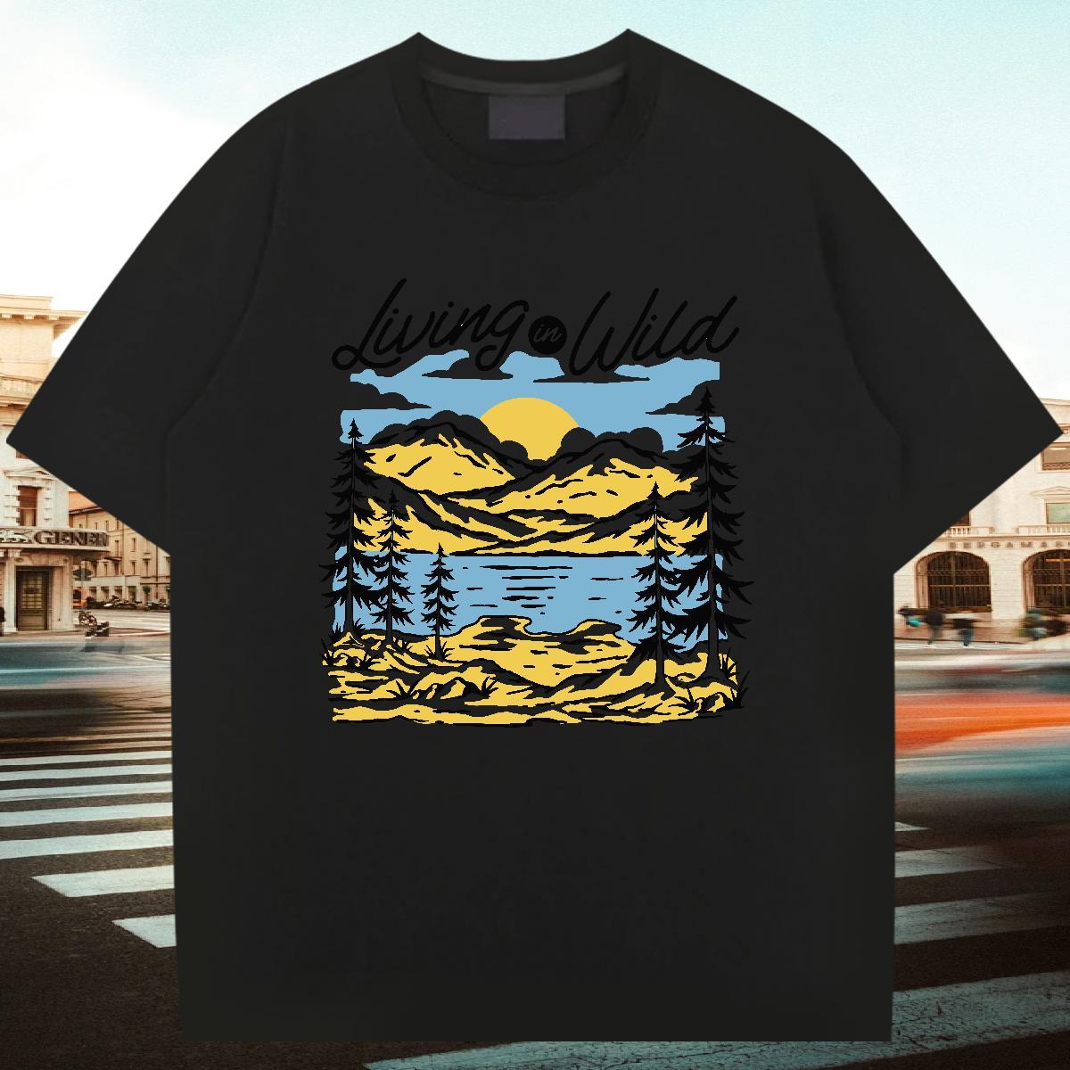 Wholesale Men Tshirts 230g Pure Cotton Street Wear sun DIY Breathable Crew Neck New Designer T Shirt For Man Tees Shirts