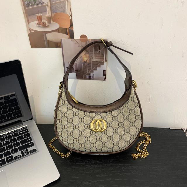 Designer Shoulder The Ophidia Hobo Underarm Bag Crescent Moon Letters Chain composite lady clutch shoulder tote female fashion bag