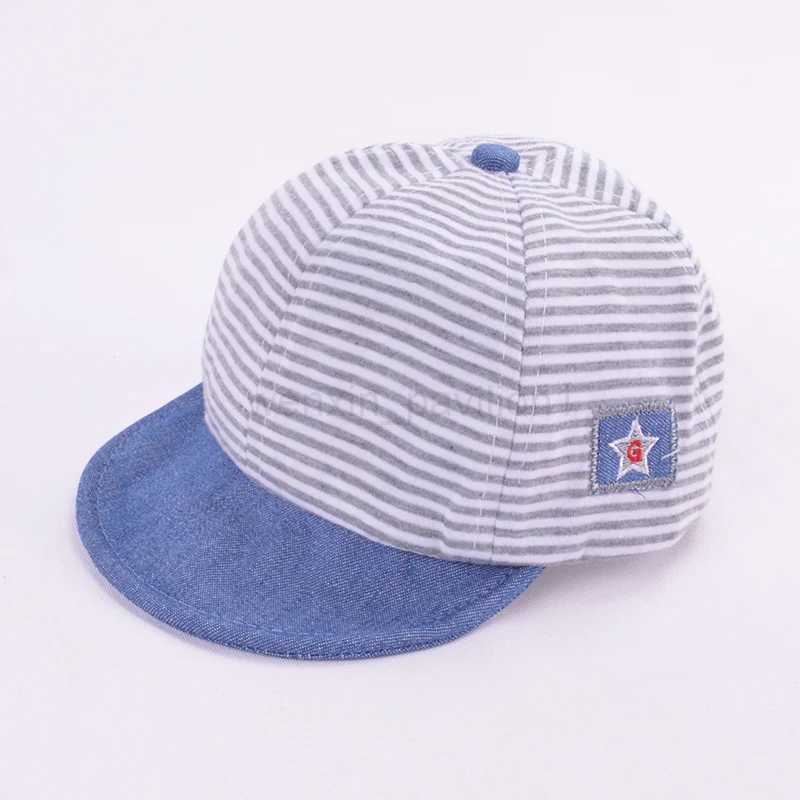 Baby Baseball Cap Cute Striped Infant Sun Hat Spring Summer Outdoor Toddler Girl Boy Snapback Hip-Hop Hats 3-24MXJ240729