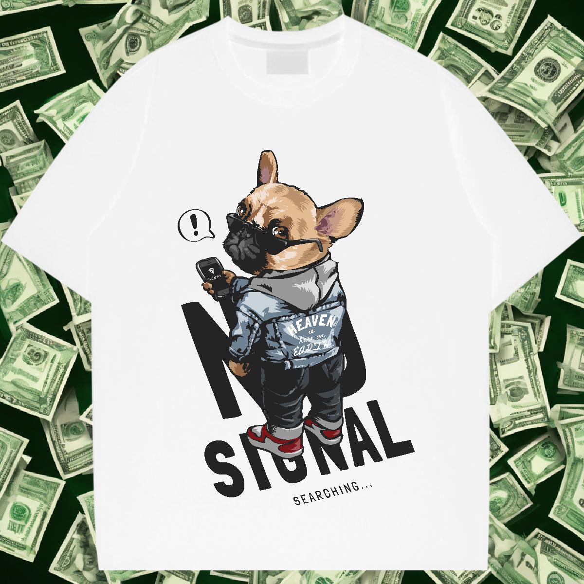 Wholesale Men Clothes T-Shirt 100% Cotton 230g Anime Printing Street dog Custom Print Plus Size Round Neck Short Sleeve Fashion Designer Mens T Shirts