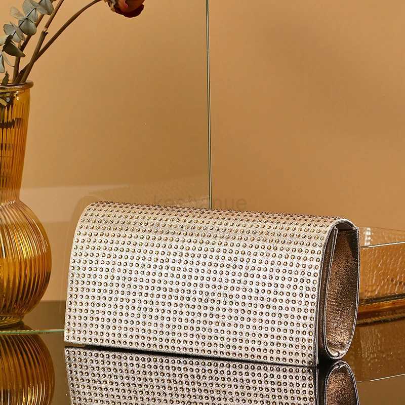 Rhinestone dinner bag fashion for female wholesales evening purse chain luxury envelope evening rhinestone clutch bags for womenXJ240729