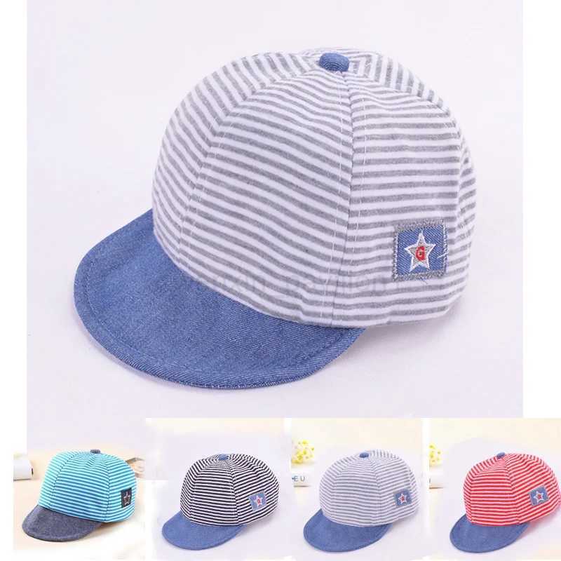 Baby Baseball Cap Cute Striped Infant Sun Hat Spring Summer Outdoor Toddler Girl Boy Snapback Hip-Hop Hats 3-24MXJ240729