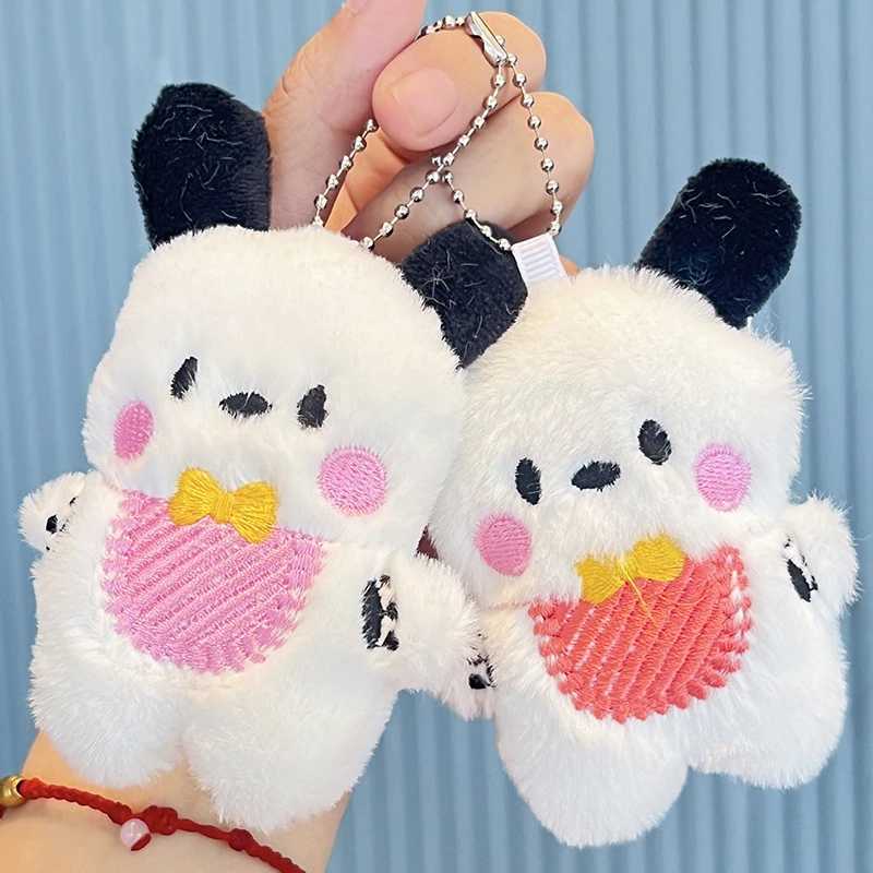 Cute Plush Puppy Pendant Stuffed Creative Doll Keychain Bag Key Ring Car Keyring Accessories Women GiftL240729