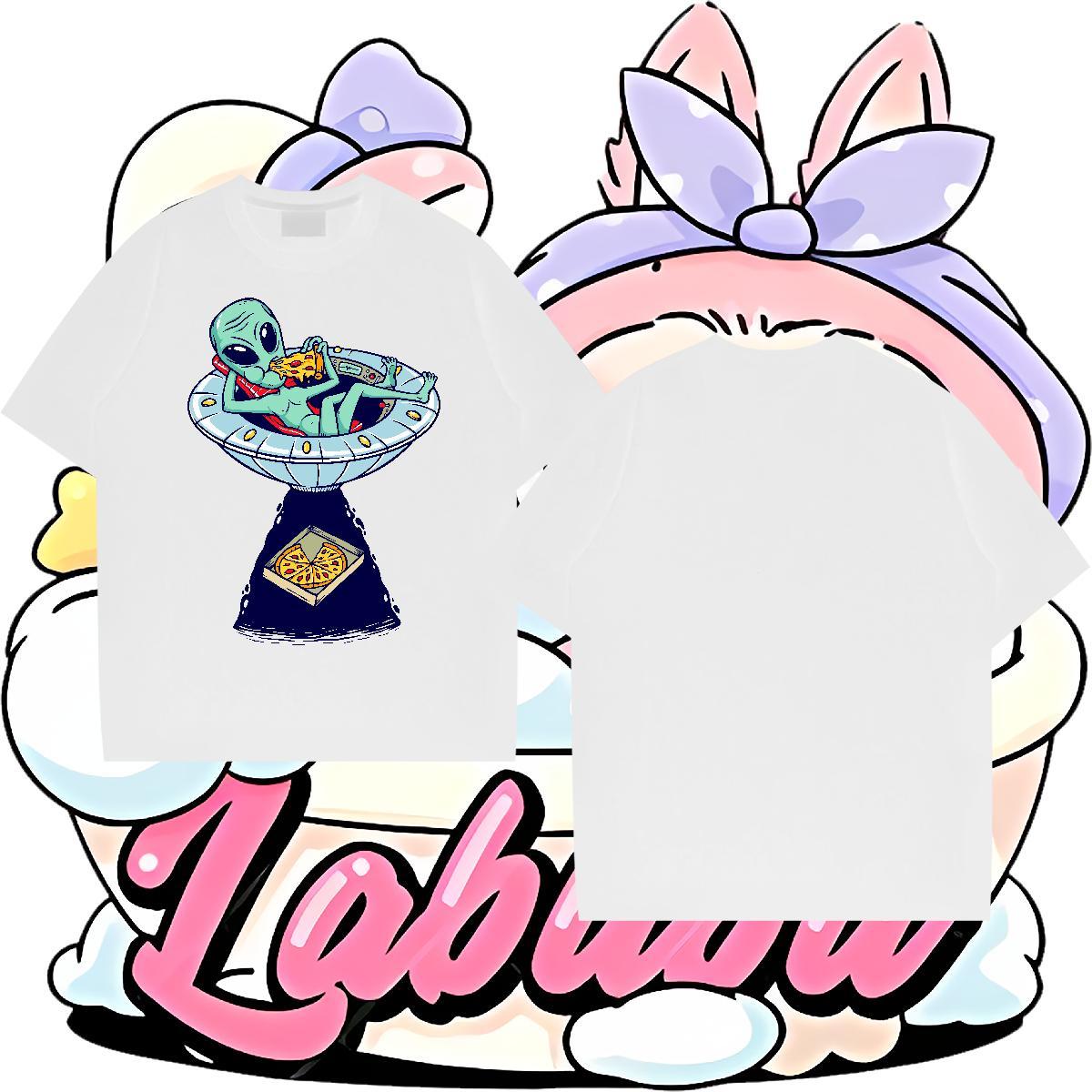 Comfortable Tshirts 230g 100% Cotton Hip Hop ET Plus Size Cartoon Short Sleeve O-Neck Classic T-Shirts Clothings