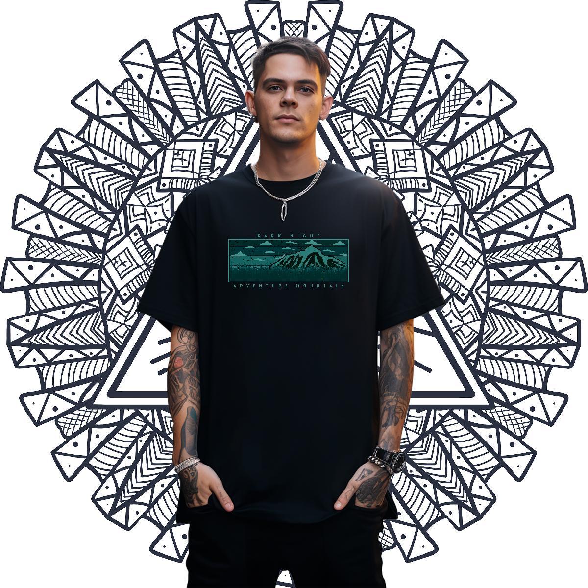Comfortable Men Tshirts 230g 100% Cotton Street mountains Skull Breathable Crew Neck Customized Men T Shirts Tops Shirt