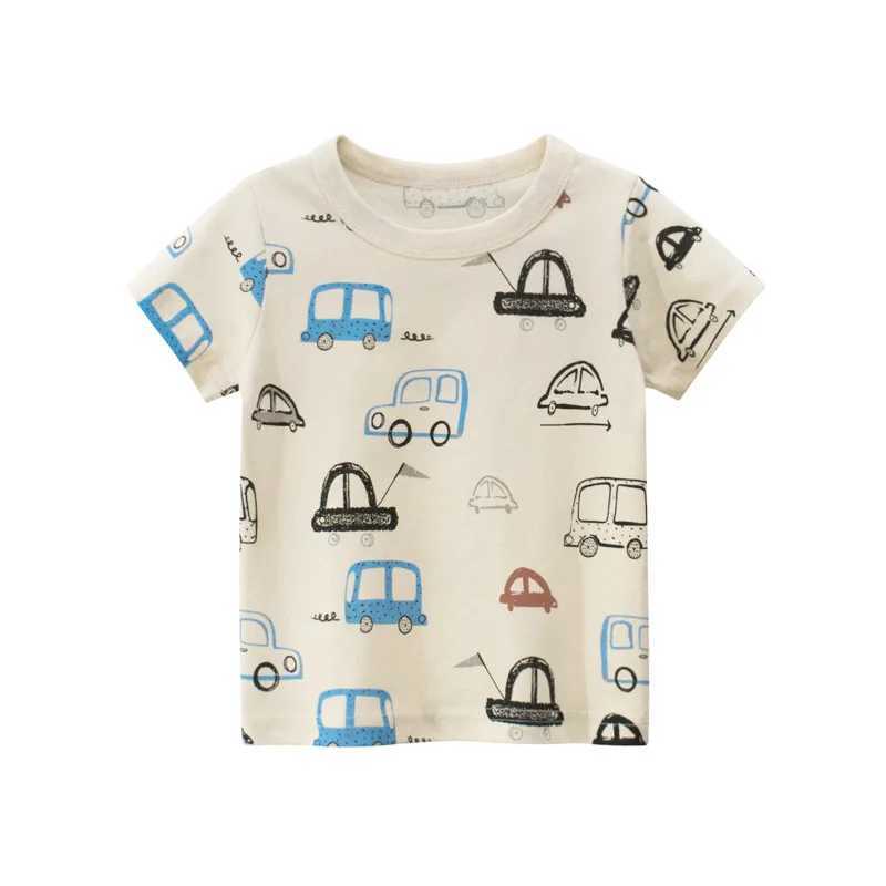 T-shirts 2-8T Cotton Boys T Shirt Toddler Kid Clothes Summer Top Car Print Infant Tee Shirt Cute Sweet Children tshirt OutfitsL24729