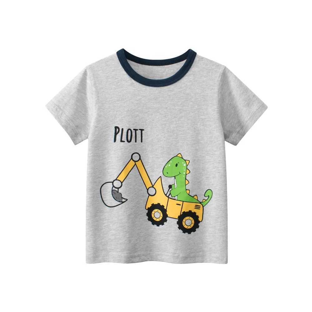T-shirts 1-9T Cotton Kid Boys T Shirt Toddler Baby Clothes Summer Short Sleeve Basic Tee Top Casual Loose Infant Tshirt OutfitL24729