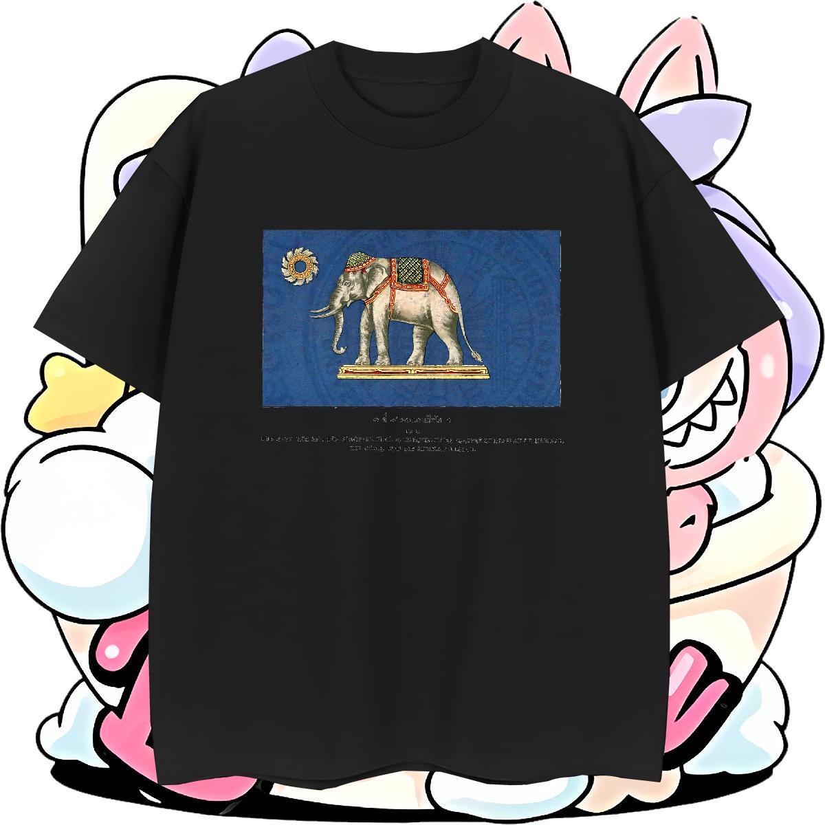 Cool Men Tops Tees 230g 100% Cotton Daily Wear elephant Oversized 3XL 4XL Short Sleeve O-Neck New Man T Shirts Tshirts